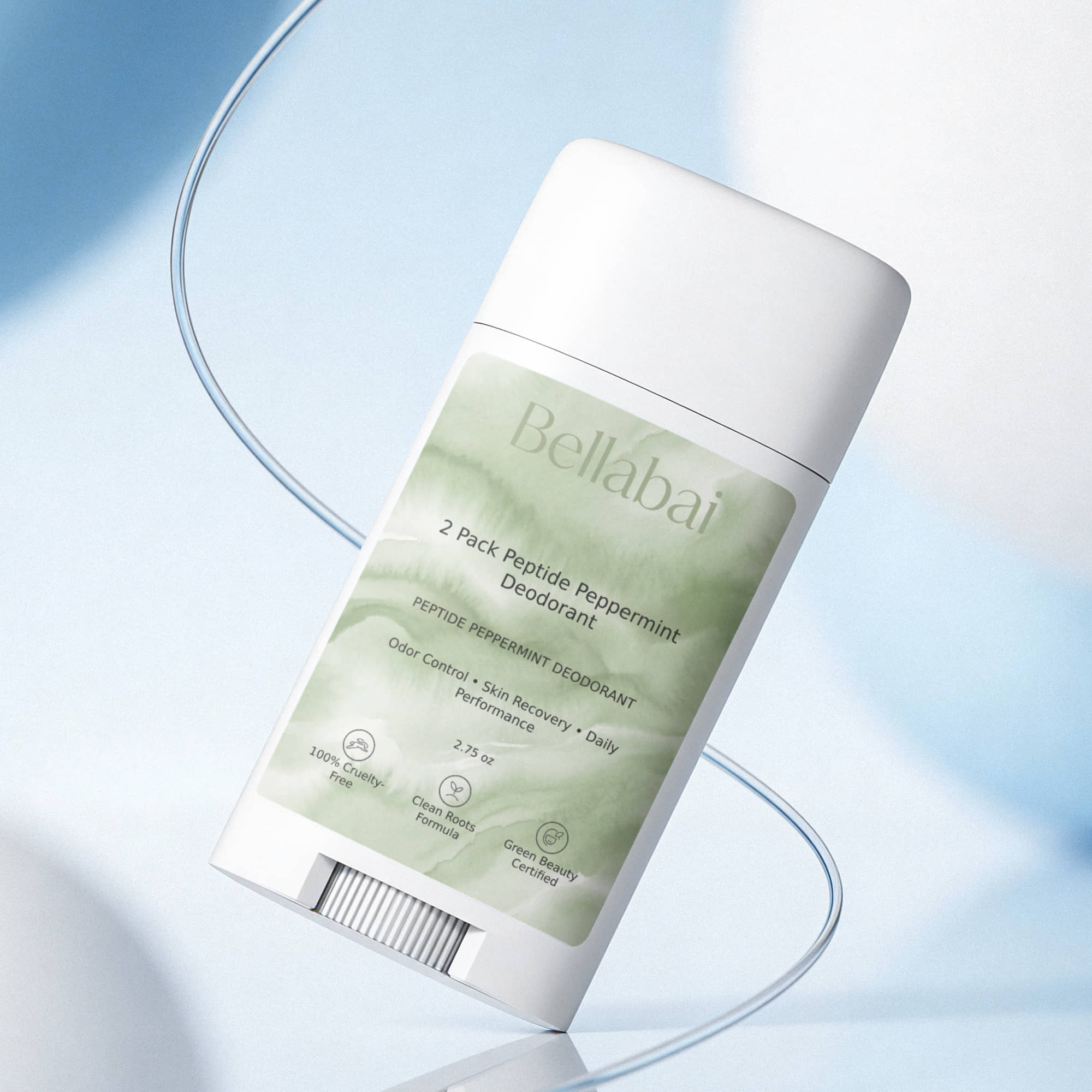 2 Pack Peptide Peppermint Deodorant