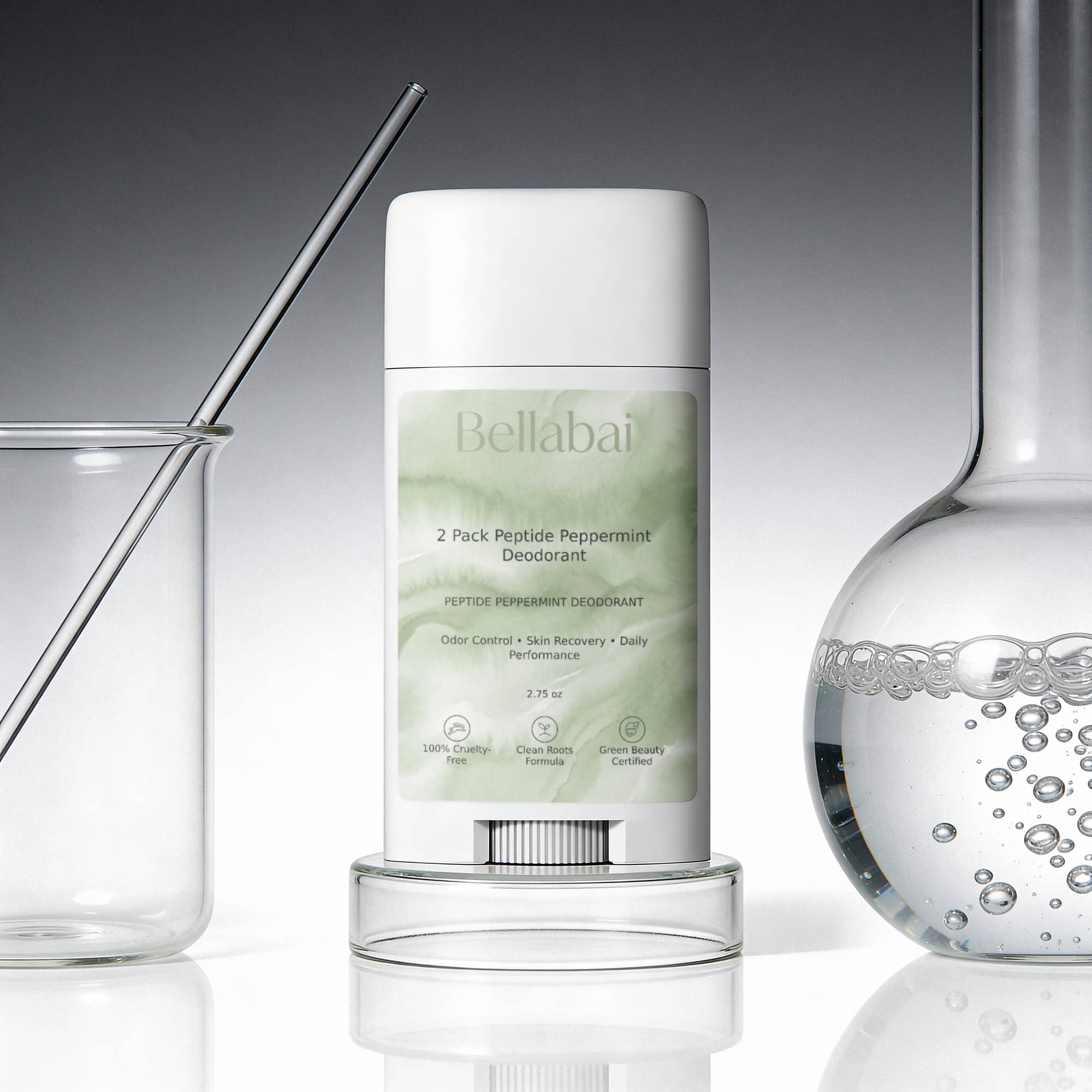 2 Pack Peptide Peppermint Deodorant