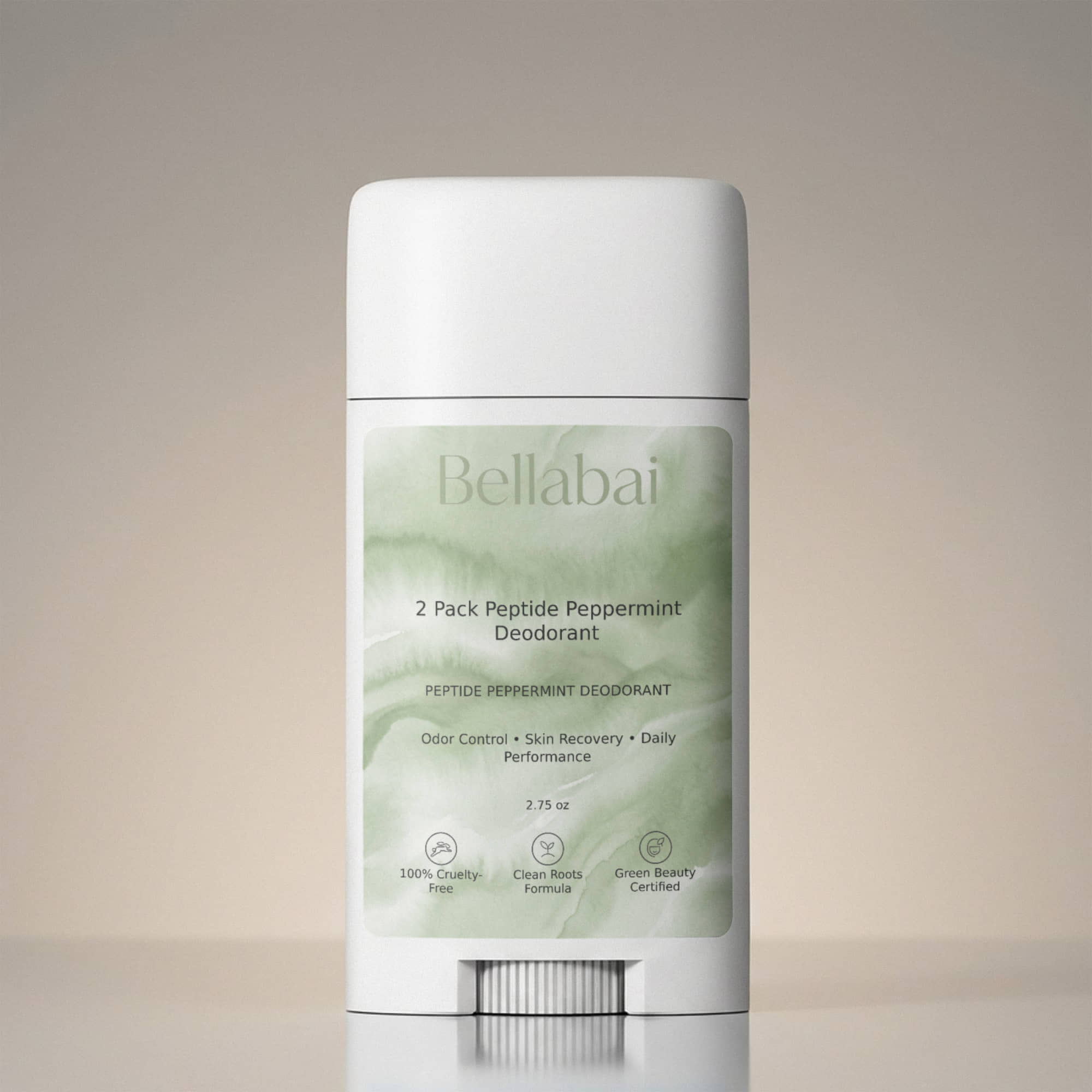 2 Pack Peptide Peppermint Deodorant